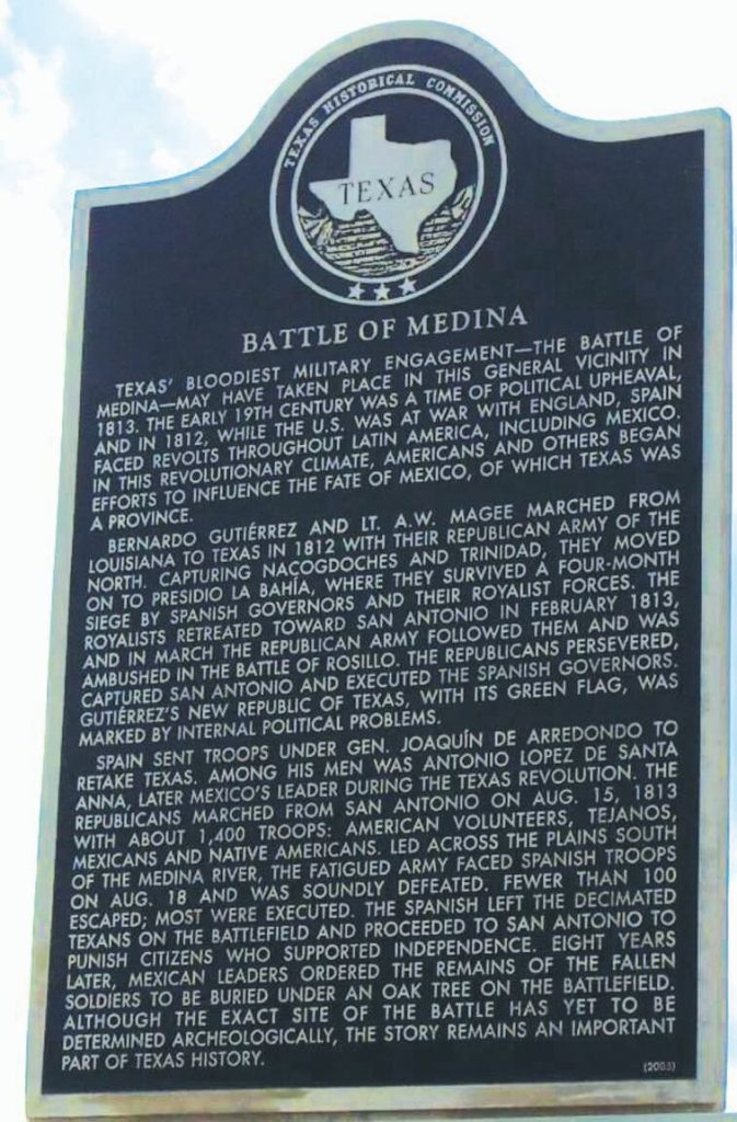 Placa informativa de la Batalla de Medina.