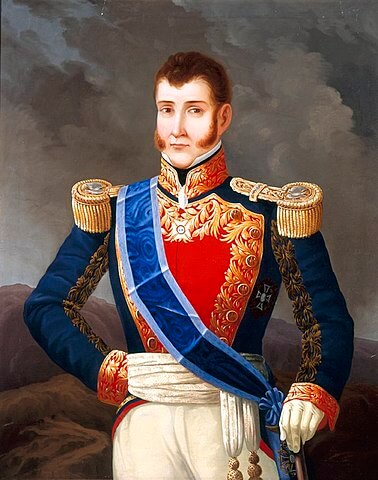 Agustín Cosme Damián de Iturbide y Aramburu. Retrato al óleo.