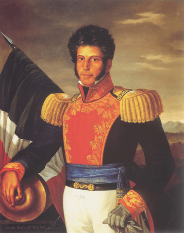 Retrato póstumo de Vicente Guerrero por Anacleto Escutia, óleo sobre tela.