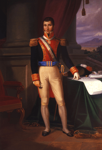 Retrato como Emperador de México, por Primitivo Miranda.