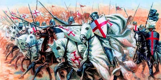 Pintura que representa a las famosas Cruzadas.