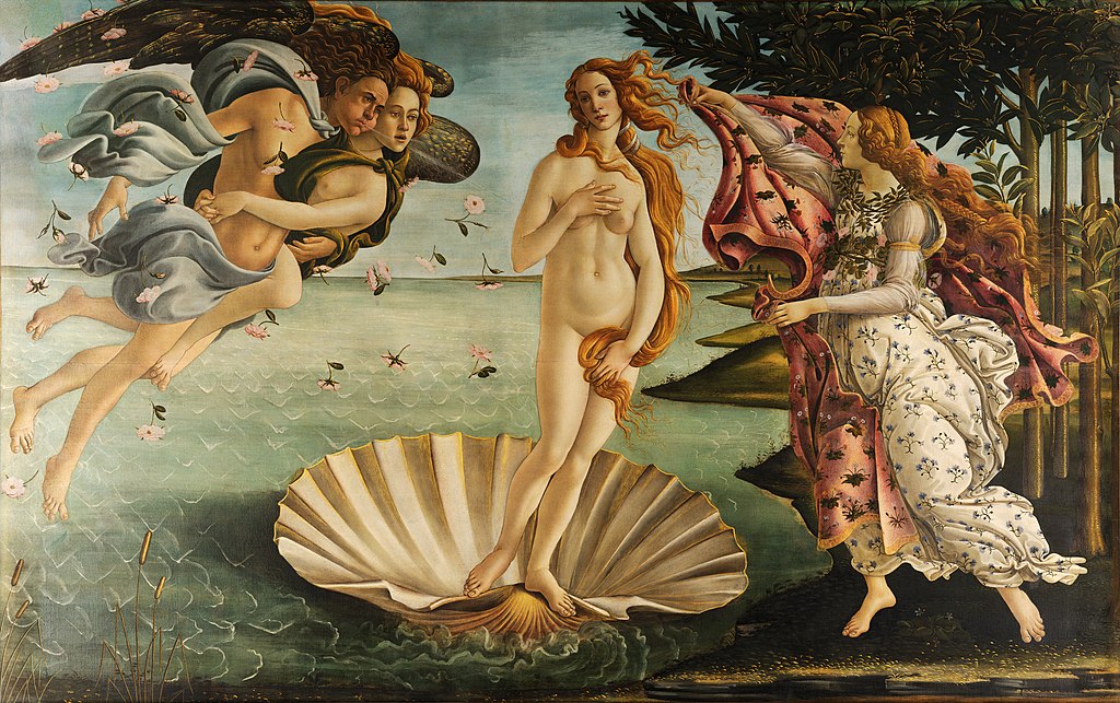 El Nacimiento de Venus, obra de Botticeli.