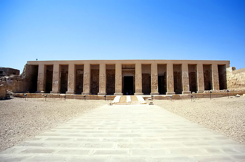 Templo en Abydos, Egipto