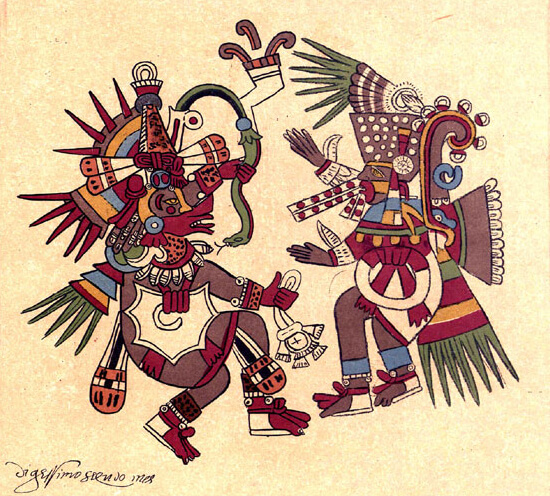 Quetzalcoatl y Tezcatlipoca (Mitología mexicana)