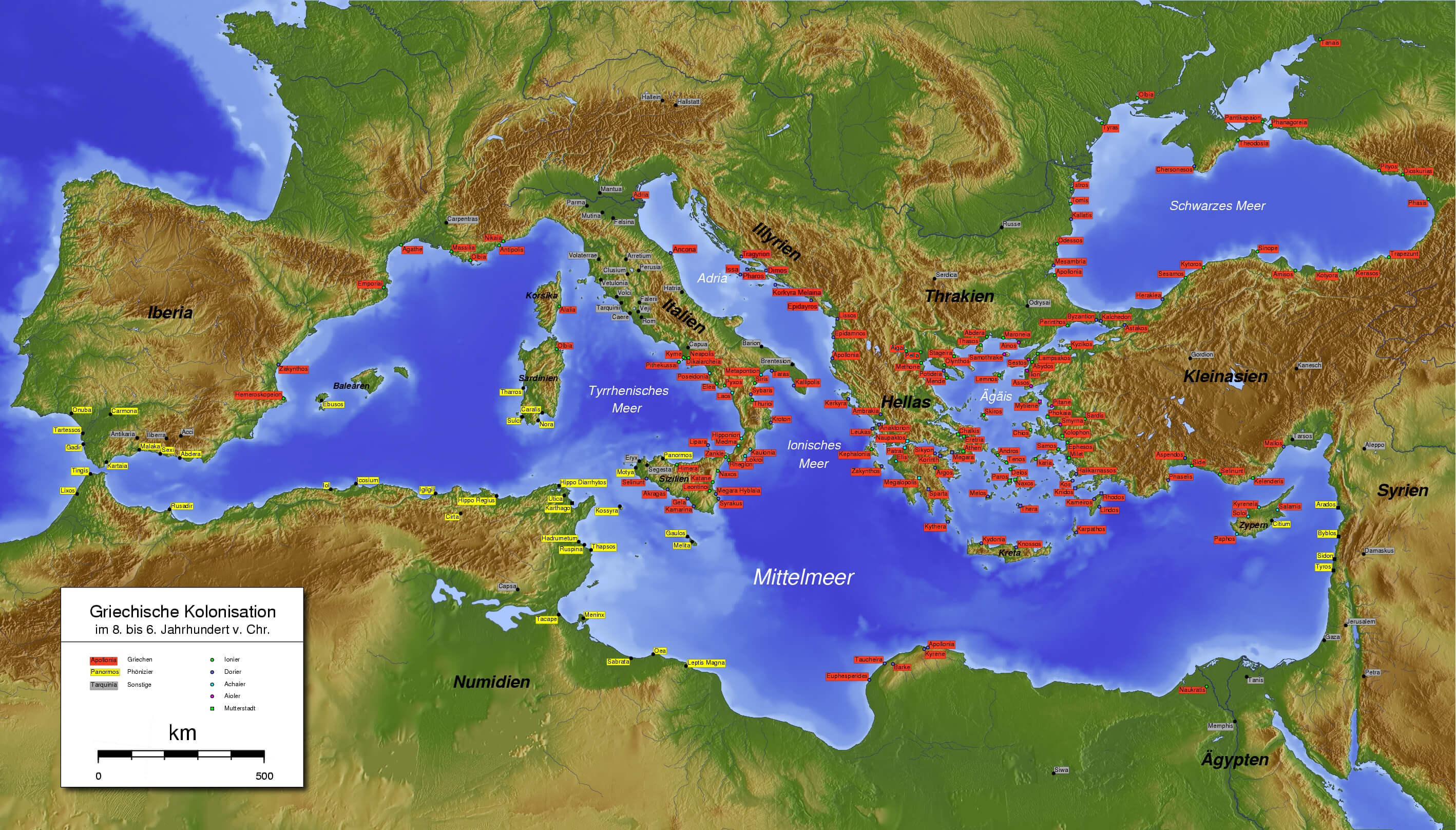 Polis griegas del siglo VIII al VI a. C