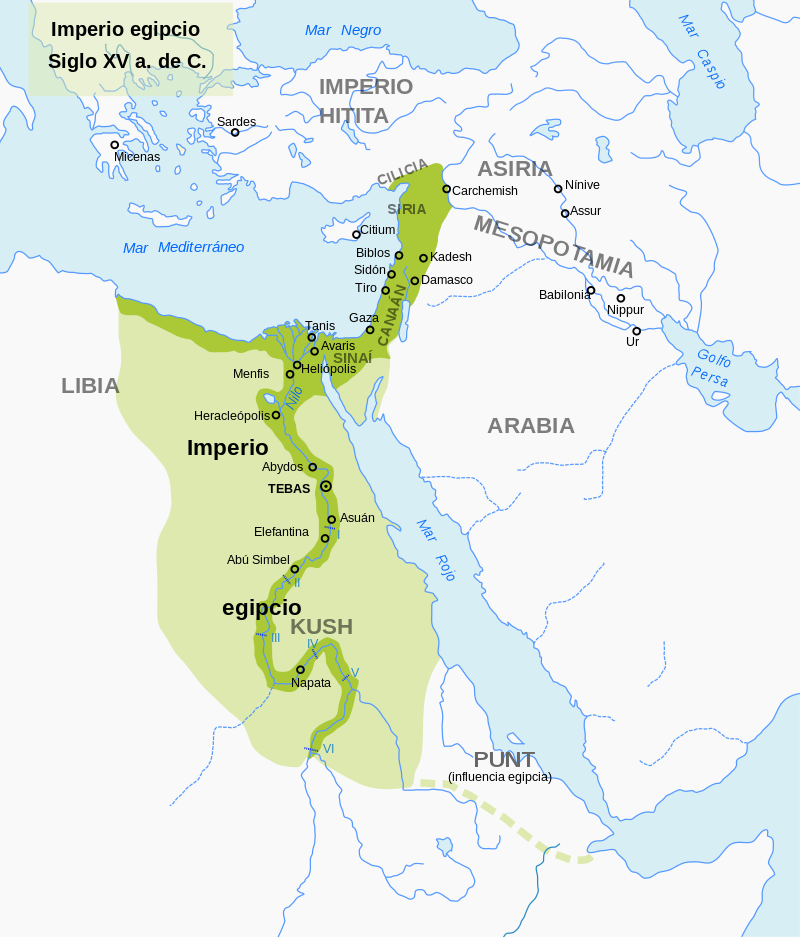 Mapa imperio Nuevo Egipto