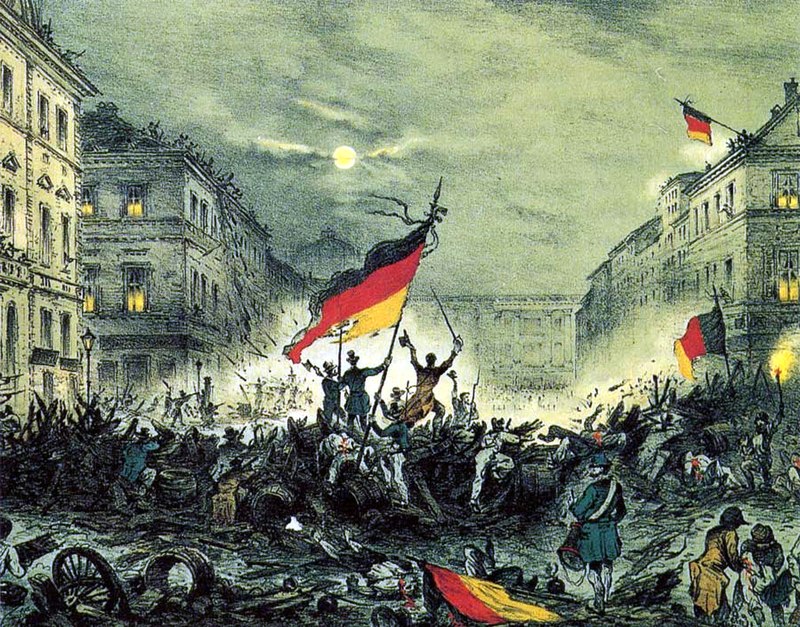 Cuadro sobre la lucha revolucionaria de Alemania en 1848