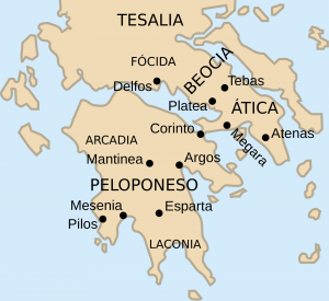 Mapa Antigua Grecia.
