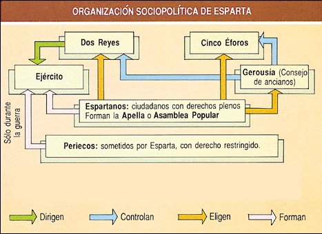 Organización sociopolítica de Esparta.